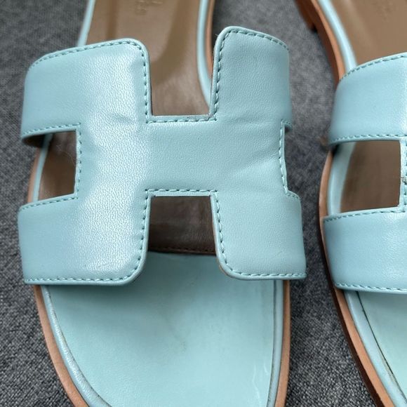 Hermes Oran Rare Baby Blue Sandals size 40 - Picture 6 of 16